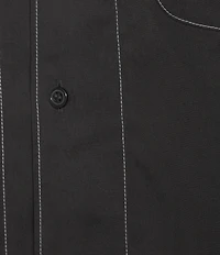 Murano Big & Tall Interdimensional Collection Slim Fit Contrast Stitch Short Sleeve Woven Shirt