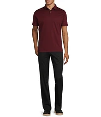 Murano Big & Tall Liquid Luxury Slim Fit Solid Interlock Short Sleeve Polo Shirt