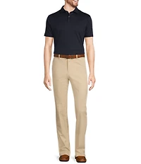 Murano Big & Tall Liquid Luxury Slim Fit Solid Interlock Short Sleeve Polo Shirt