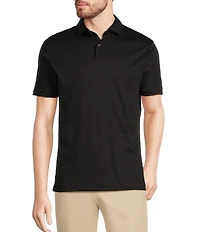 Murano Big & Tall Liquid Luxury Slim Fit Solid Interlock Short Sleeve Polo Shirt