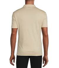 Murano Big & Tall Liquid Luxury Slim Fit Solid Interlock Short Sleeve Polo Shirt
