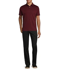 Murano Big & Tall Liquid Luxury Slim Fit Solid Interlock Short Sleeve Polo Shirt