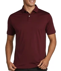 Murano Big & Tall Liquid Luxury Slim Fit Solid Interlock Short Sleeve Polo Shirt