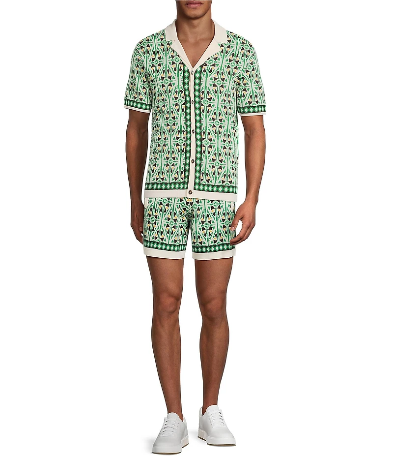 Murano Big & Tall Oaxaca Collection Jacquard 5.5#double; Inseam Shorts