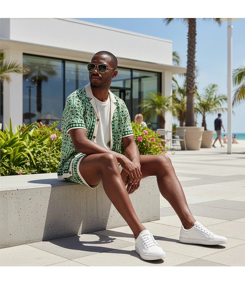 Murano Big & Tall Oaxaca Collection Jacquard 5.5#double; Inseam Shorts