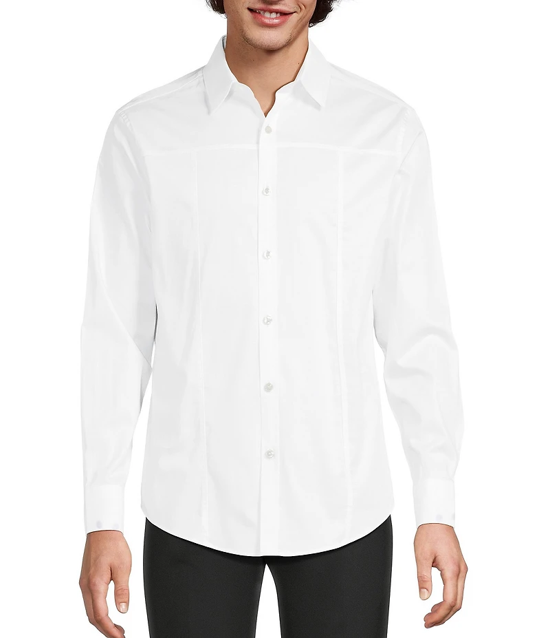 Murano Big & Tall Pieced Long Sleeve Woven Shirt