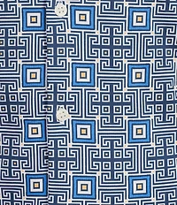 Murano Big & Tall Saronic Islands Greece Collection Slim Fit Geo Print Short Sleeve Button Shirt