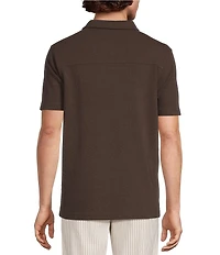 Murano Big & Tall Seville Collection Classic Fit Textured Johnny Collar Shirt
