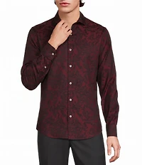 Murano Big & Tall Slim Fit Floral Jacquard Woven Shirt