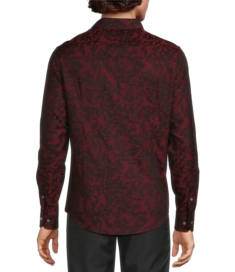 Murano Big & Tall Slim Fit Floral Jacquard Woven Shirt