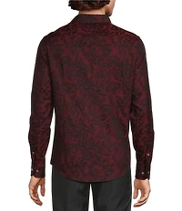 Murano Big & Tall Slim Fit Floral Jacquard Woven Shirt