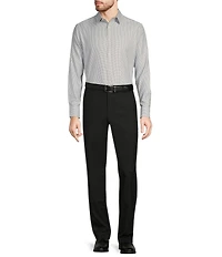 Murano Big & Tall Slim Fit Geometric Dobby Long Sleeve Woven Shirt