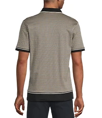 Murano Big & Tall Slim Fit Houndstooth Short Sleeve Polo Shirt