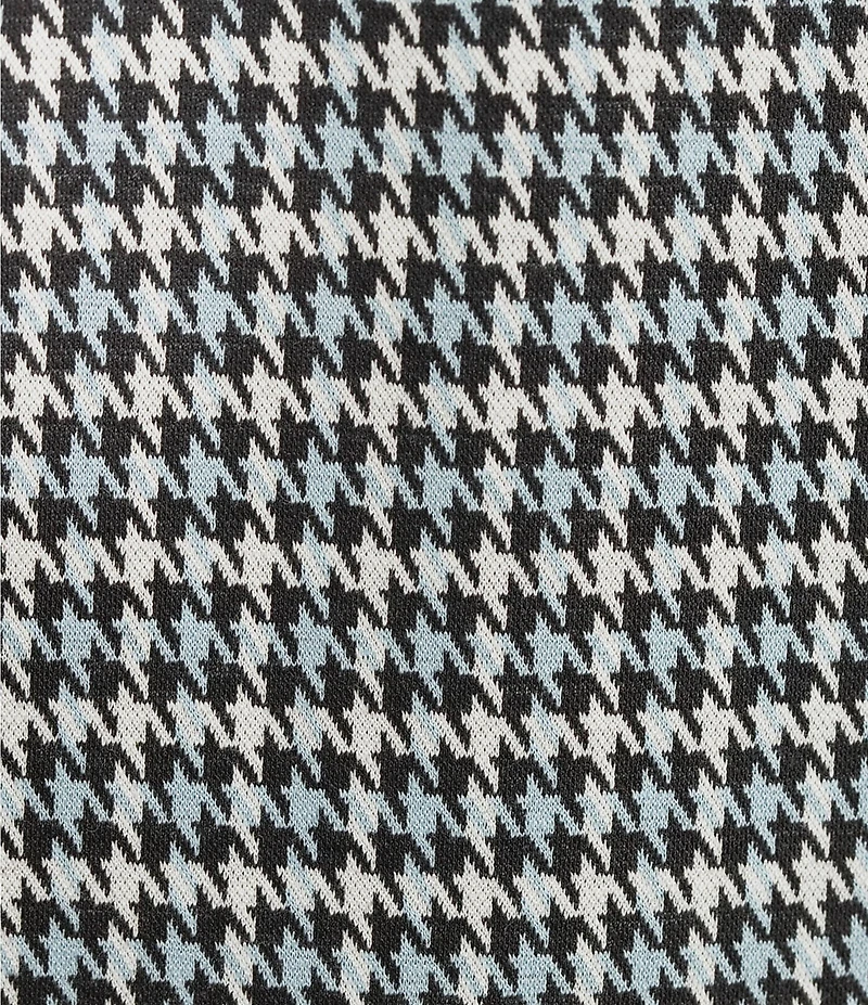 Murano Big & Tall Slim Fit Houndstooth Short Sleeve Polo Shirt