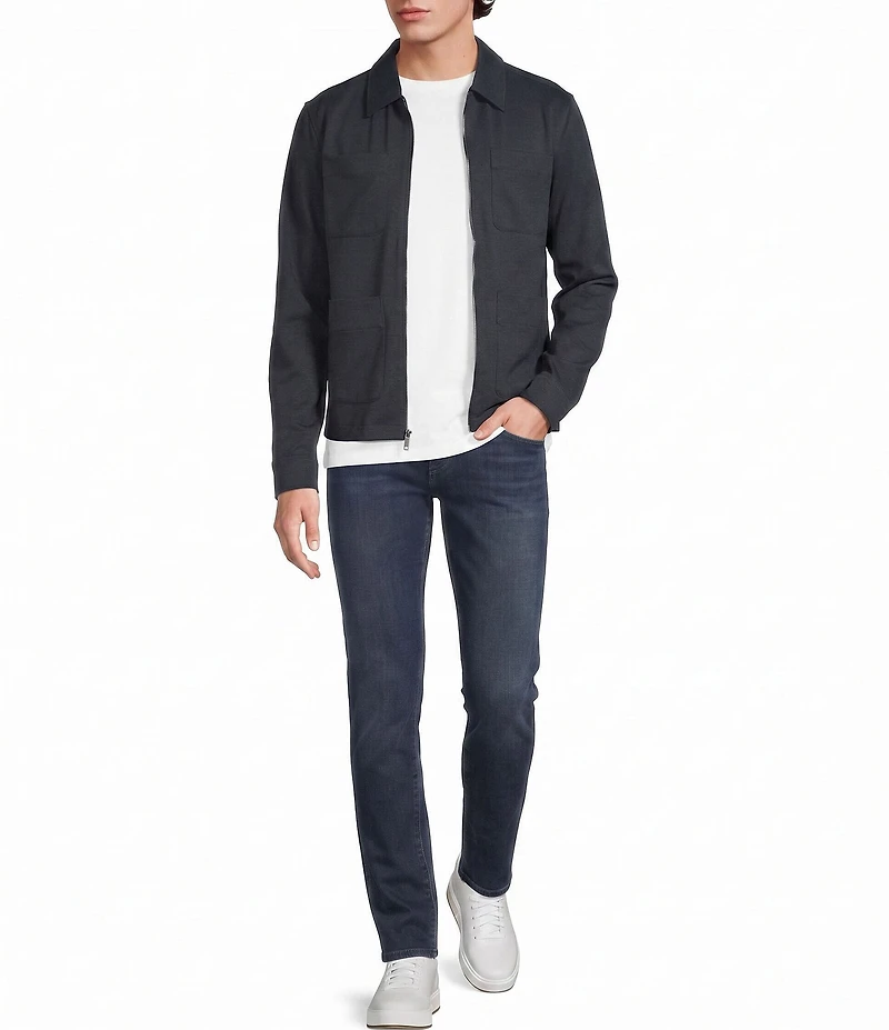 Murano Big & Tall Slim Fit Knit Twill Shirt Jacket