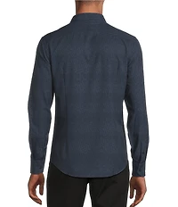 Murano Big & Tall Slim Fit Performance Stretch Geometric Print Long Sleeve Woven Shirt