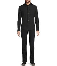 Murano Big & Tall Slim Fit Solid Long Sleeve Woven Shirt