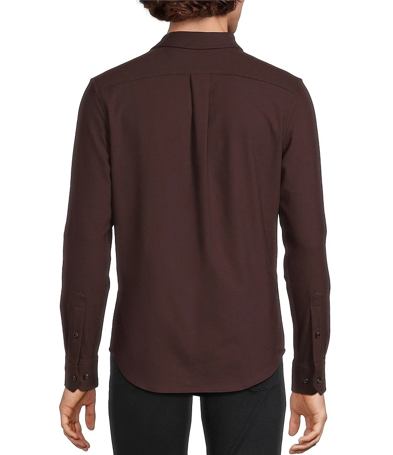 Murano Big & Tall Slim Fit Solid Long Sleeve Woven Shirt
