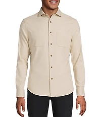 Murano Big & Tall Slim Fit Solid Long Sleeve Woven Shirt