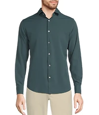 Murano Big & Tall Slim Fit Solid Performance Stretch Long Sleeve Woven Shirt
