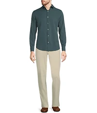 Murano Big & Tall Slim Fit Solid Performance Stretch Long Sleeve Woven Shirt