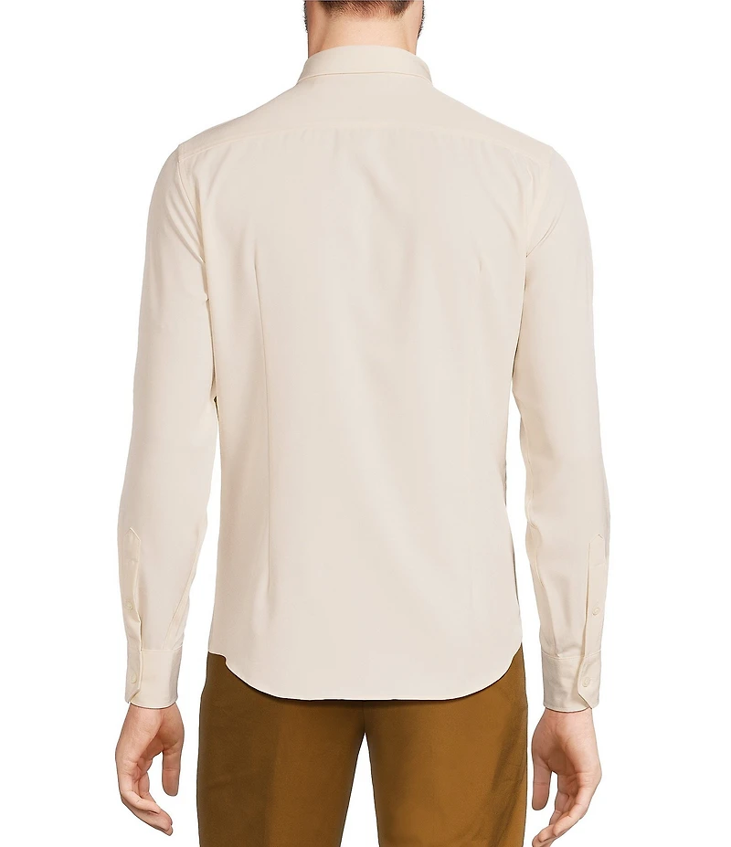 Murano Big & Tall Slim Fit Solid Performance Stretch Long Sleeve Woven Shirt