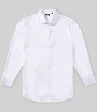 Murano Big & Tall Slim Fit Solid Sateen Woven Shirt