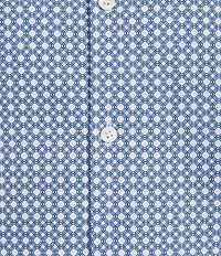 Murano Big & Tall Slim Fit Wave Pattern Performance Stretch Short Sleeve Woven Shirt