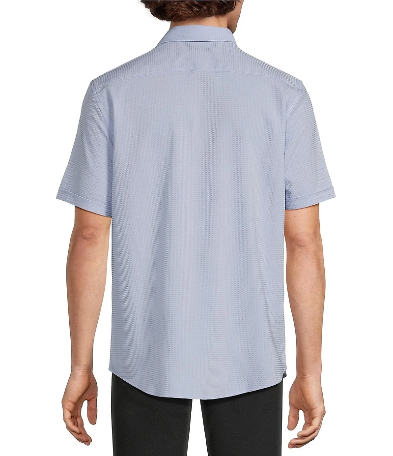 Murano Big & Tall Solid Texture Short Sleeve Woven Shirt