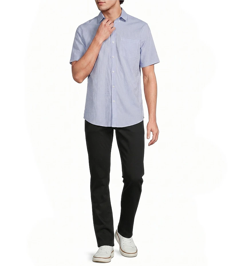 Murano Big & Tall Solid Texture Short Sleeve Woven Shirt
