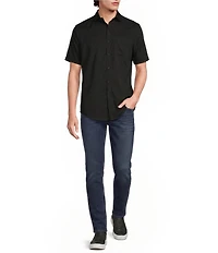 Murano Big & Tall Solid Texture Short Sleeve Woven Shirt