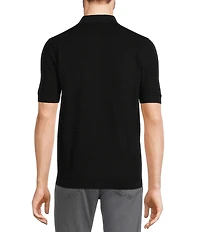 Murano Big & Tall Solid Textured Polo Short Sleeve Sweater