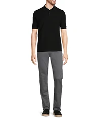 Murano Big & Tall Solid Textured Polo Short Sleeve Sweater