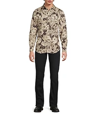 Murano Big & Tall Still Wanderin' Collection Slim Fit Floral Print Long Sleeve Woven Shirt