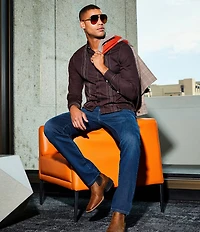 Murano Big & Tall Still Wanderin' Collection Slim Fit Solid Long Sleeve Woven Shirt