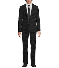 Murano Big & Tall The Holiday Edit Collection Slim Fit Geo Flocked Suit Separates Blazer
