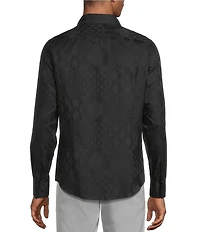 Murano Big & Tall The Murano Show Collection Slim Fit Bulb Pattern Jacquard Long Sleeve Woven Shirt