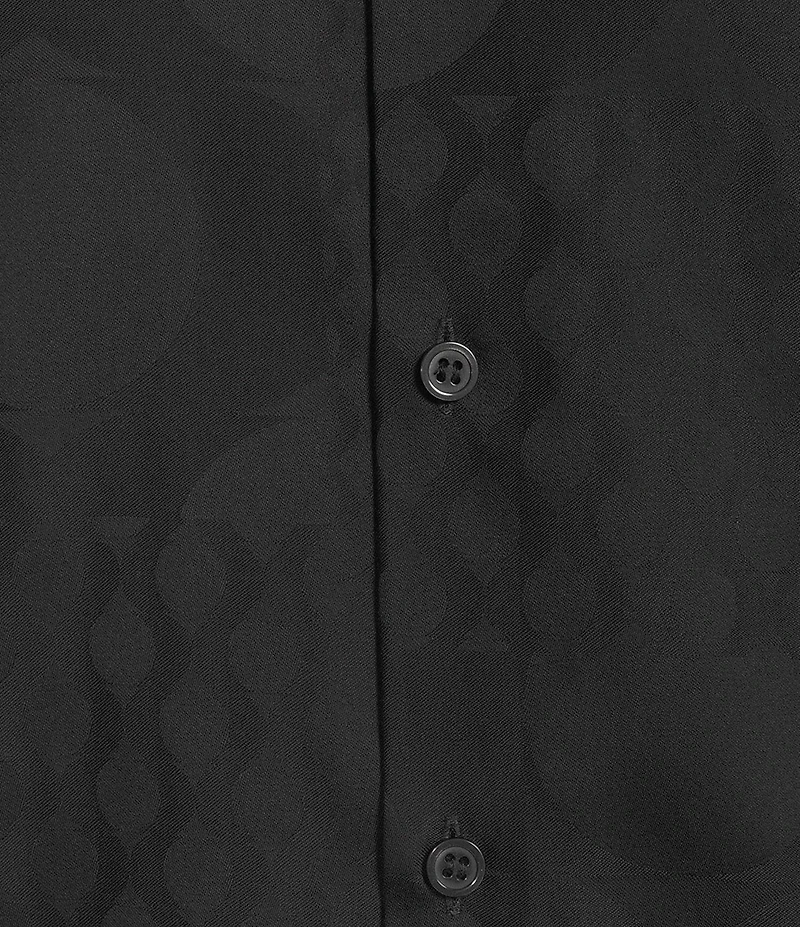 Murano Big & Tall The Murano Show Collection Slim Fit Bulb Pattern Jacquard Long Sleeve Woven Shirt