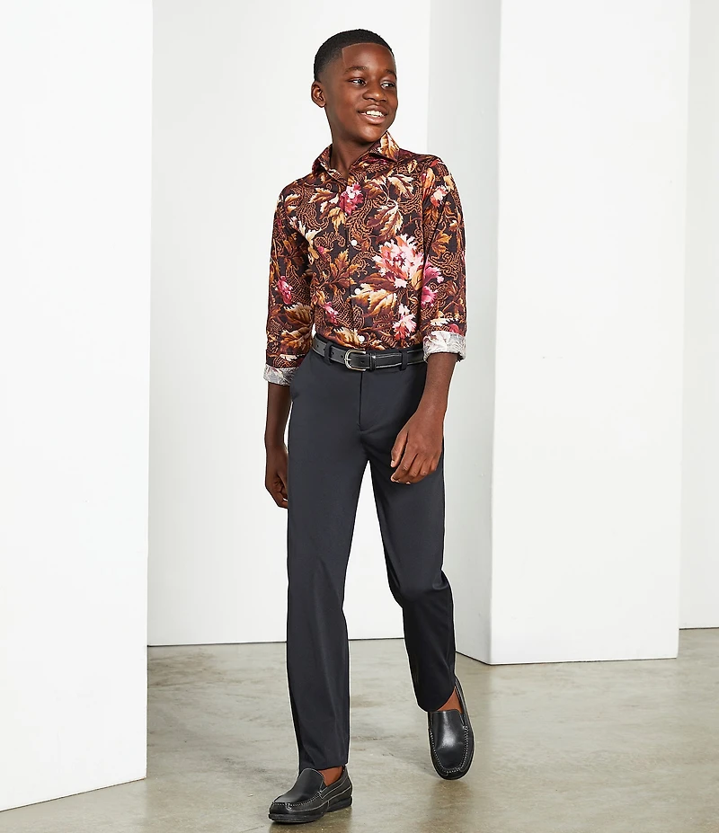 Murano Big Boys Alex Flat-Front Performance Stretch Dress Pants