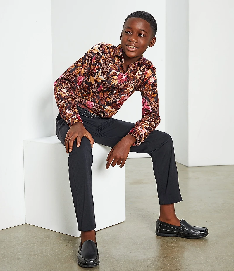 Murano Big Boys Alex Flat-Front Performance Stretch Dress Pants
