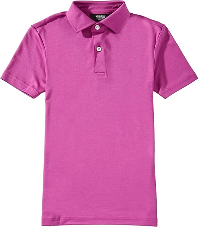 Murano Big Boys Liquid Luxury Slim Fit Solid Interlock Polo Shirt