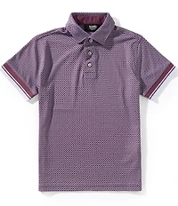 Murano Big Boys Liquid Luxury Slim Fit Printed Interlock Polo Shirt