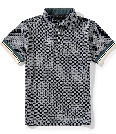 Murano Big Boys Liquid Luxury Slim Fit Printed Interlock Polo Shirt