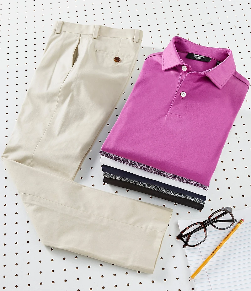 Murano Big Boys Liquid Luxury Slim Interlock Polo Shirt