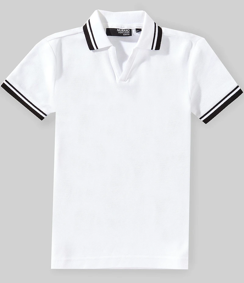 Murano Big Boys Liquid Luxury Tipped Johnny Polo Shirt