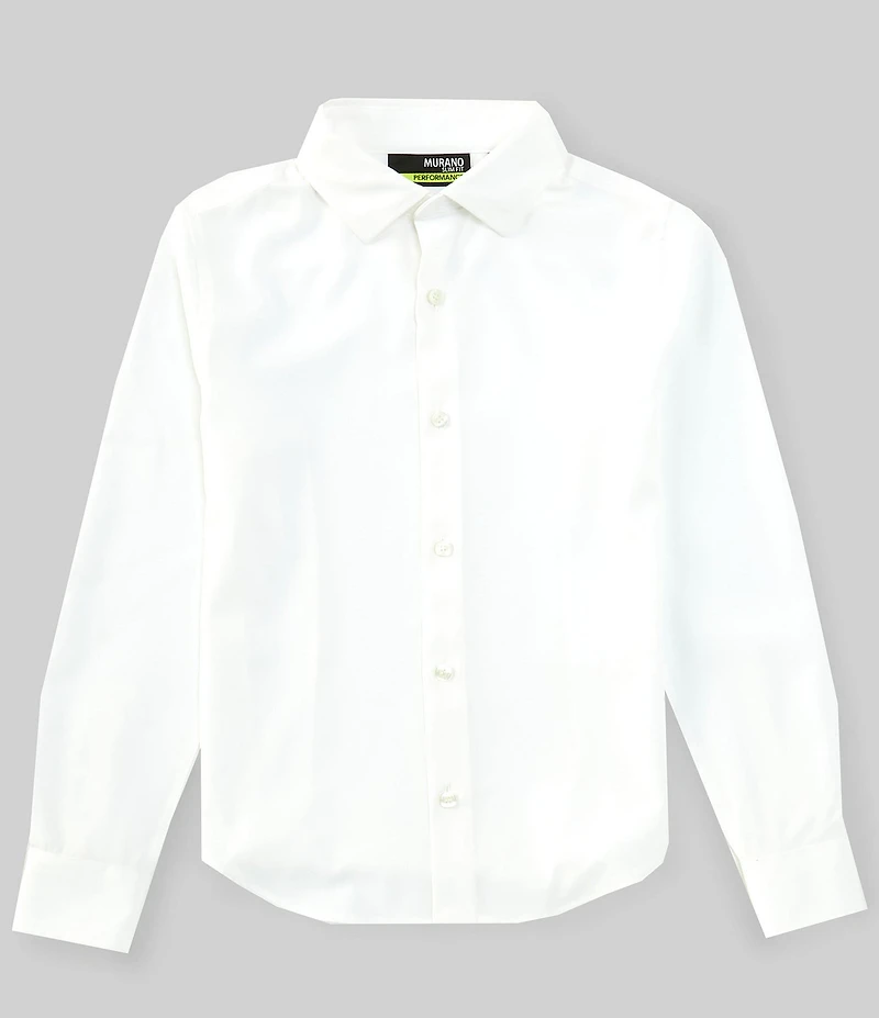 Murano Big Boys Long Sleeve Solid Performance Stretch Dress Shirt