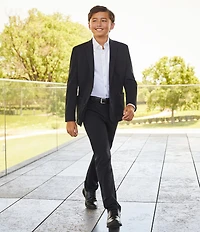 Murano Big Boys Long Sleeve Solid Performance Stretch Dress Shirt