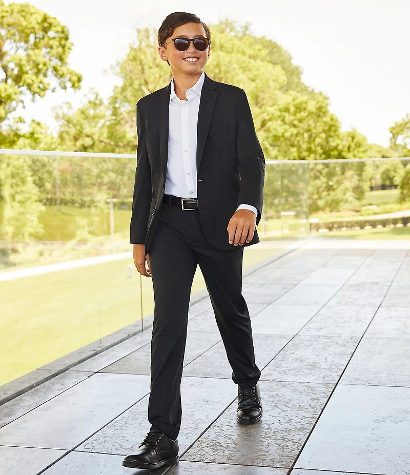 Murano Big Boys Long Sleeve Solid Performance Stretch Dress Shirt