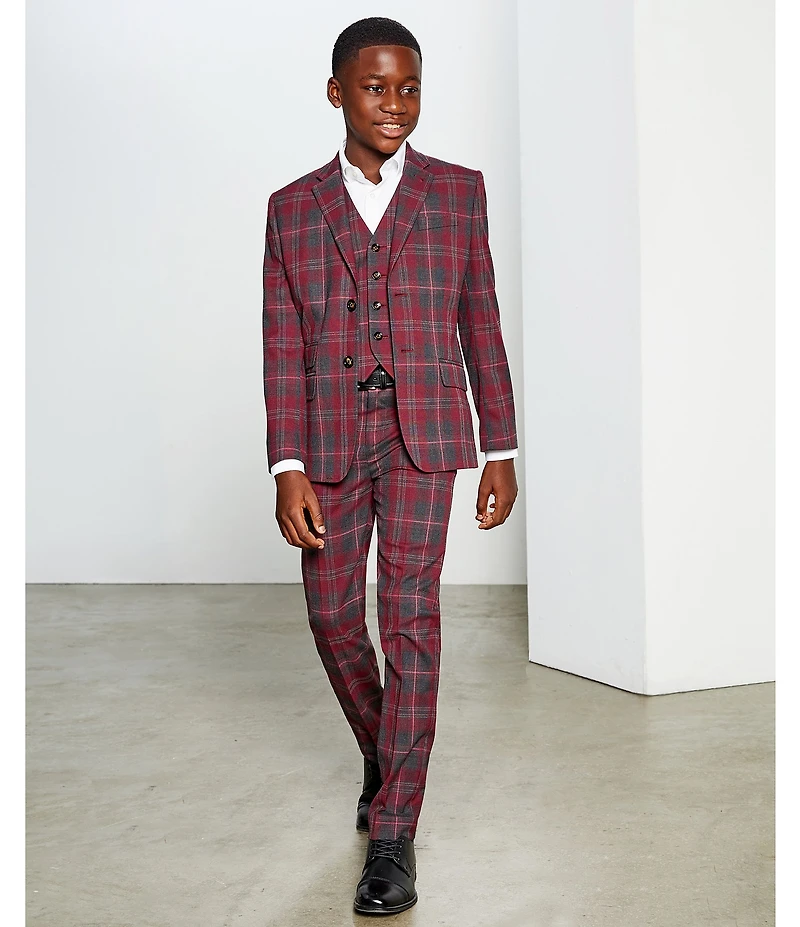 Murano Big Boys Long Sleeve Solid Performance Stretch Dress Shirt