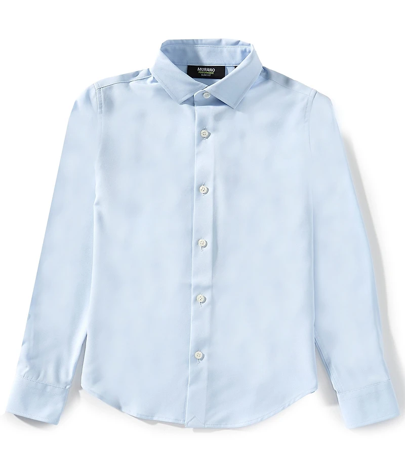 Murano Big Boys Long Sleeve Solid Performance Stretch Dress Shirt